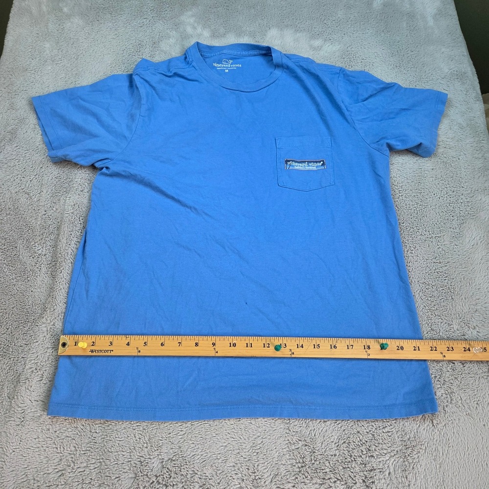 Vineyard Vines Pocket T-Shirt Mens M Fireworks Graphic Short Sleeve Blue Cotton